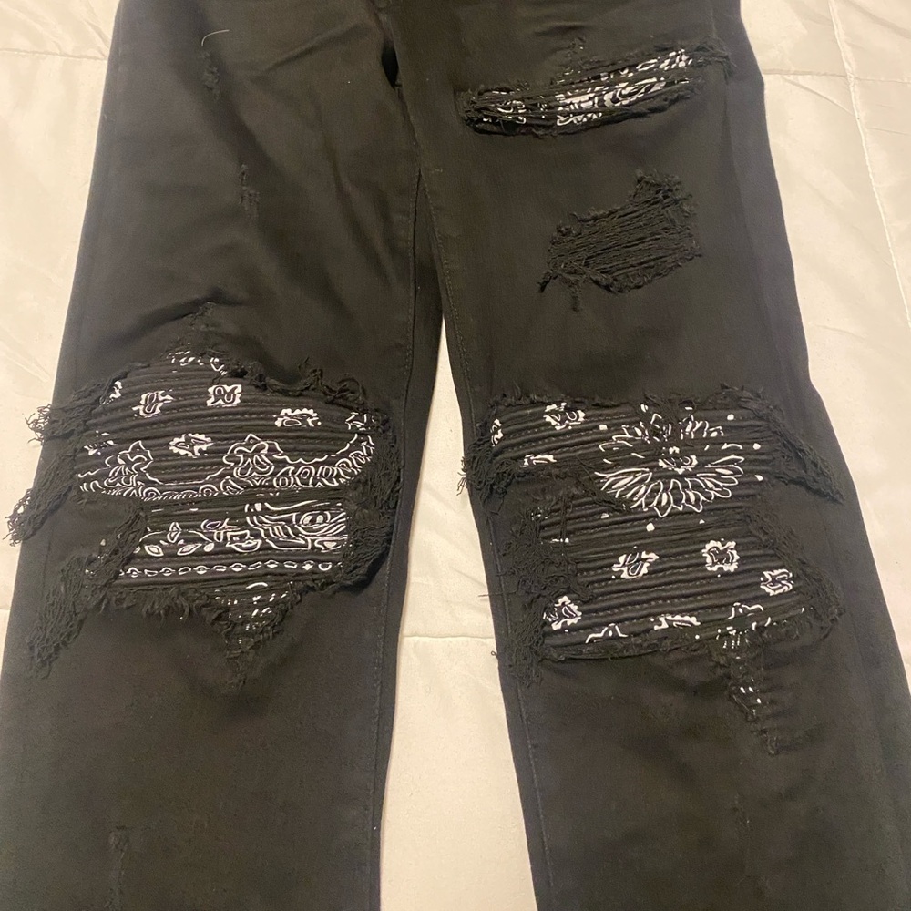 Amiri Jeans Black Bandana